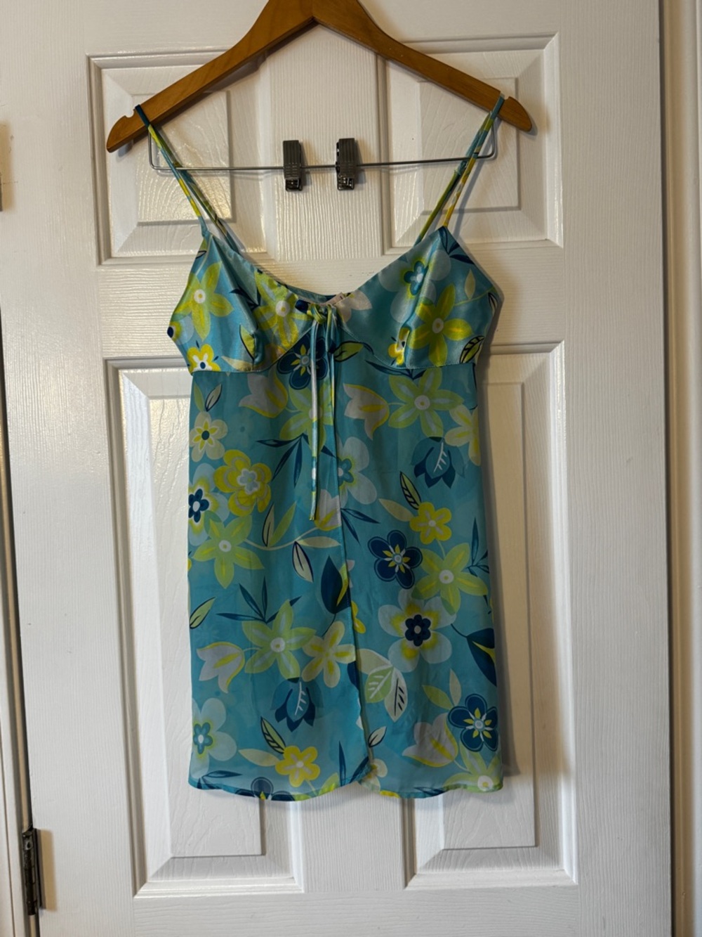 VTG Victoria’s Secret Blue Floral Babydoll Set XS